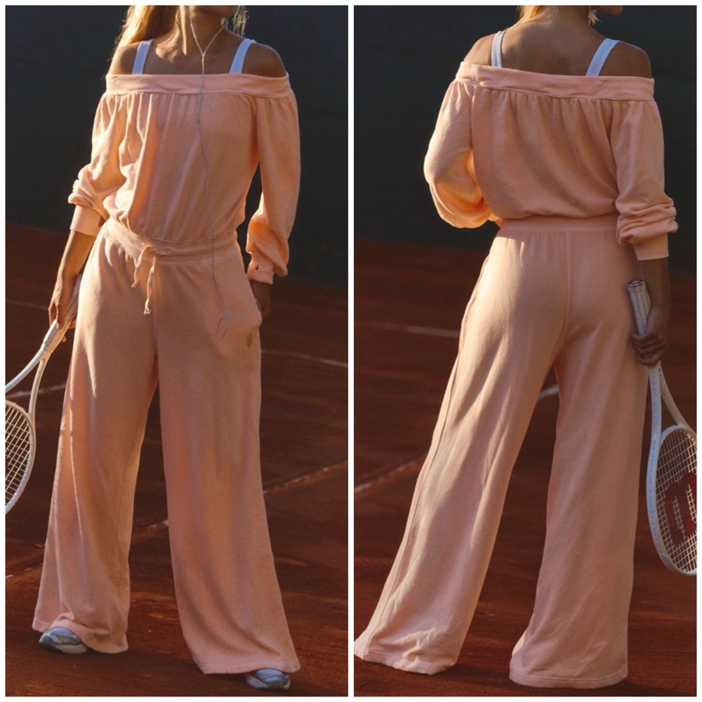 NWT Free People FP Movement One To Beat Onesie - pastel peach - small - Picture 1 of 8